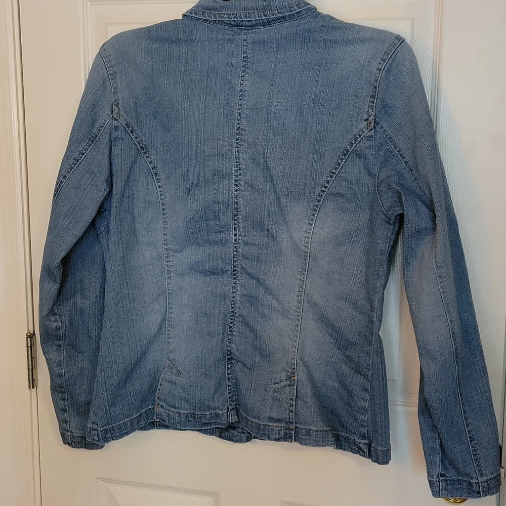 Bandolino Blu Denim Jacket XL Blue Medium Wash - Picture 6 of 7